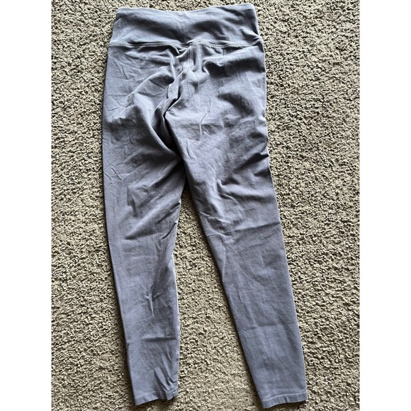 Express Women's Leggings Small Mid Rise Blue Stretch Ankle Workout Pants - Picture 3 of 6